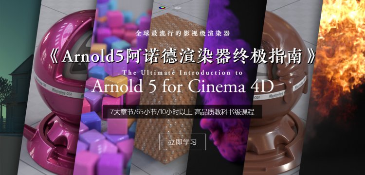 【R站出品】《Arnold阿诺德(C4DtoA)真实渲染宝典》高级视频教程(含工程文件)  限时超级优惠中…… - R站|学习使我快乐！ - 2